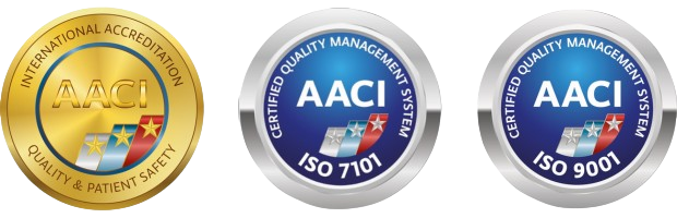 ตรารับรองมาตรฐานสากล AACI — International Accreditation, ISO 7101 และ ISO 9001